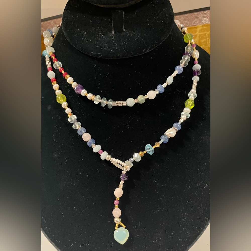 Handmade Double Lariat Necklace